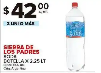 Carrefour Maxi Sierra De Los Padres Soda Botella X 2.25 Lt oferta