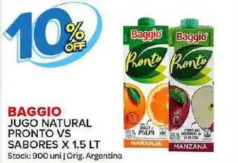 Baggio Jugo Natural Pronto Vs Sabores