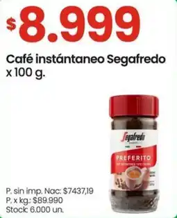 Changomas Segafredo café instantaneo oferta