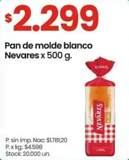 Changomas Nevares pan de molde blanco oferta