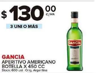 Carrefour Maxi Gancia Aperitivo Americano Boetella X 450cc oferta