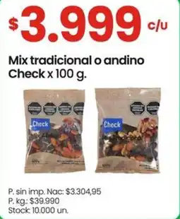 Changomas Check mix tradicional o andino oferta