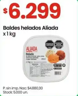 Changomas Aliada baldes helados oferta