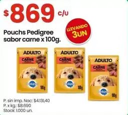 Changomas Pedigree alimento sabor carne oferta