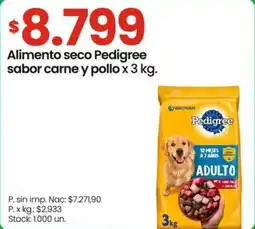 Changomas Pedigree alimento seco carne y pollo oferta