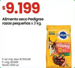 Changomas Pedigree alimento seco razas pequeñas oferta