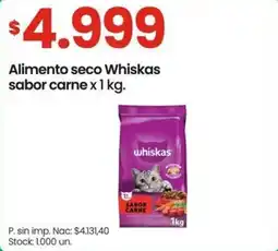 Changomas Whiskas alimento seco sabor carne oferta