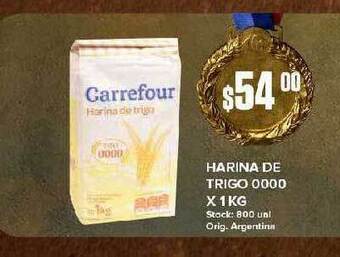 Carrefour Maxi Harina De Trigo 0000 x 1kg oferta