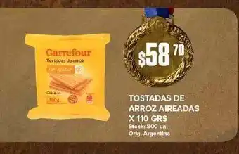 Carrefour Maxi Tostadas De Arroz Aireadas x 110grs oferta
