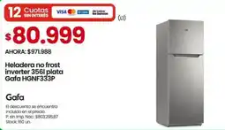 Changomas Gafa heladera no frost inverter 356 L oferta