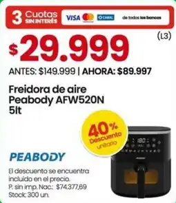 Changomas Peabody freidora de aire 5lt oferta