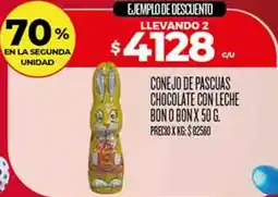 Supermercados DIA Bon o Bon conejo de pascuas chocolate con leche oferta