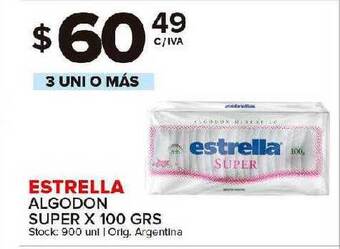 Carrefour Maxi Estrella Algodon Super x 100grs oferta