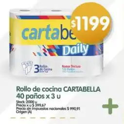 Supermercados Buenos Días Cartabella rollo de cocina oferta