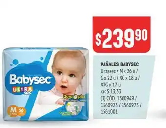 Makro Pañales Babysec Ultrasec oferta