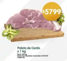 Supermercados Buenos Días Paleta de cerdo oferta