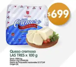 Supermercados Buenos Días Las Tres queso cremoso oferta