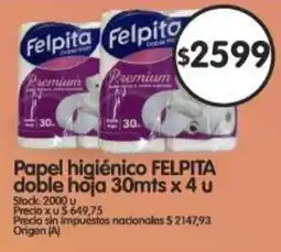 Supermercados Buenos Días Felpita papel higienico oferta