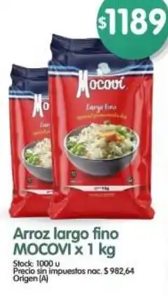 Supermercados Buenos Días Mocovi arroz largo fino oferta