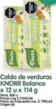 Supermercados Buenos Días Knorr Balance caldo de verduras oferta