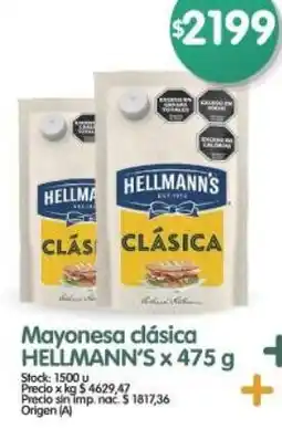 Supermercados Buenos Días Hellmann's mayonesa clasica oferta