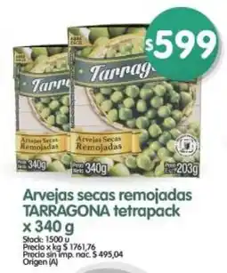 Supermercados Buenos Días Tarragona arveja secas remojadas oferta