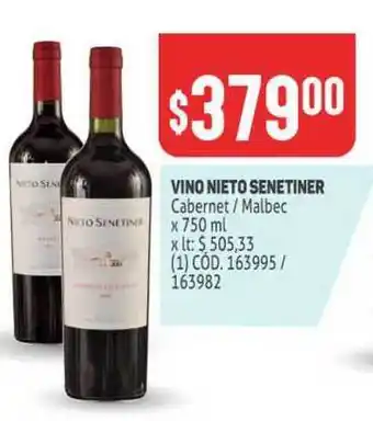 Makro Vino Nieto Senetiner Cabernet/Malbec oferta
