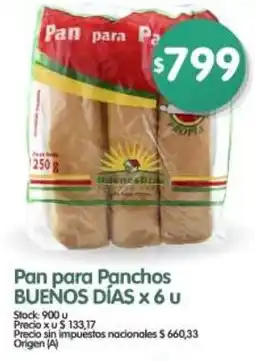 Supermercados Buenos Días Buenos Días pan para panchos oferta