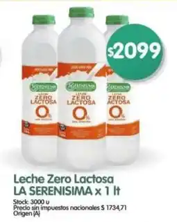 Supermercados Buenos Días La Serensima Zero Lactosa leche oferta