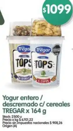 Supermercados Buenos Días Tregar yogur entero/descremado oferta