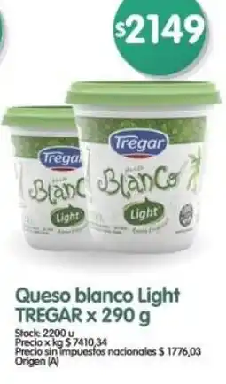 Supermercados Buenos Días Tregar queso blanco light oferta