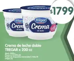 Supermercados Buenos Días Tregar crema de leche doble oferta
