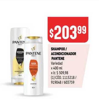 Makro Pantene Shampoo - Acondicionador x 400ml oferta