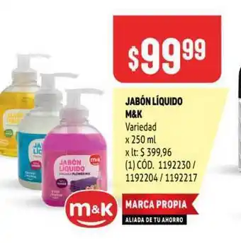Makro Jabón Liquido M&k x 250ml oferta
