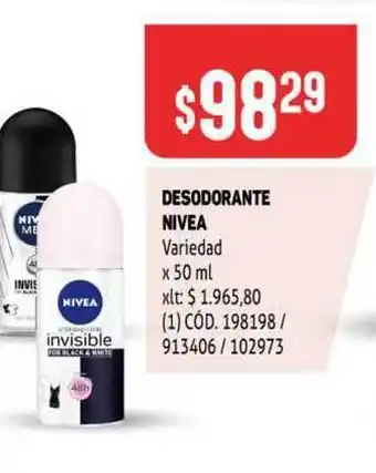 Makro Nivea Desodorante x 50ml oferta