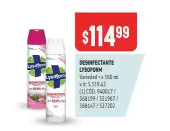 Makro Lysoform Desinfectante 360ml oferta