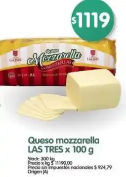 Supermercados Buenos Días Las Res queso mozzarella oferta