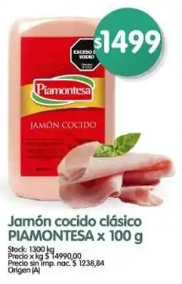 Supermercados Buenos Días Piamontesa jamón cocido clásico oferta