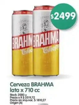 Supermercados Buenos Días Brahma cerveza oferta