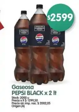 Supermercados Buenos Días Pepsi black oferta