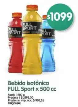 Supermercados Buenos Días Full Sport bebdida isotónica oferta