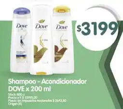Supermercados Buenos Días Dove shampoo-acondicionador oferta