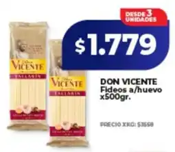 Supermayorista Vital Don Vicente fideos a/huevo oferta