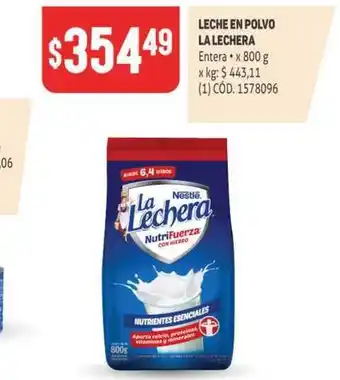 Makro Leche En Polvo La Lechera x 800g oferta