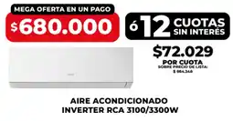 Supermayorista Vital RCA aire acondicionado inverter oferta