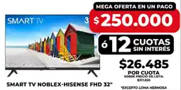 Supermayorista Vital Noblex/Hisense Smart TV 32" oferta