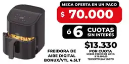 Supermayorista Vital VTL freidora de aire digital 4.5 L oferta
