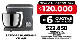 Supermayorista Vital VTL batidora planetaria 4.5 VTL 4,5L oferta