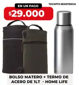 Supermayorista Vital Home Life bolso matero + termo de acero oferta
