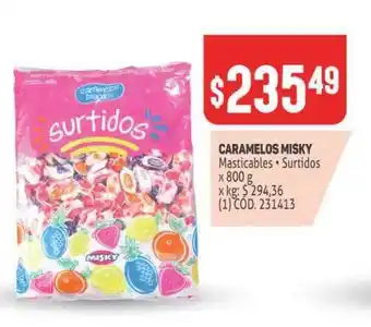 Makro Caramelos Misky x 800g oferta